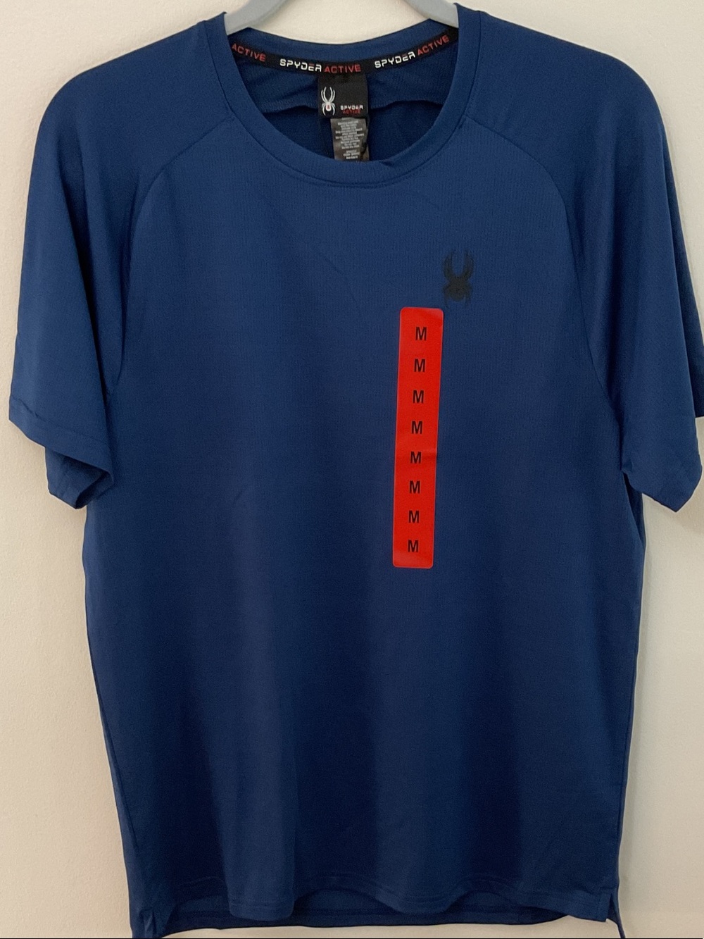 Spyder Active Men’s Short Sleeve Tee, M, Blue, NWT